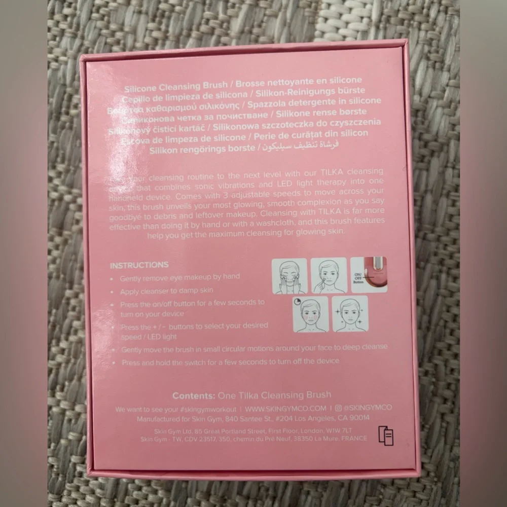 Skin Gym Tilka Sonic Silicone Cleansing Brush with LED. New in box. Never used.